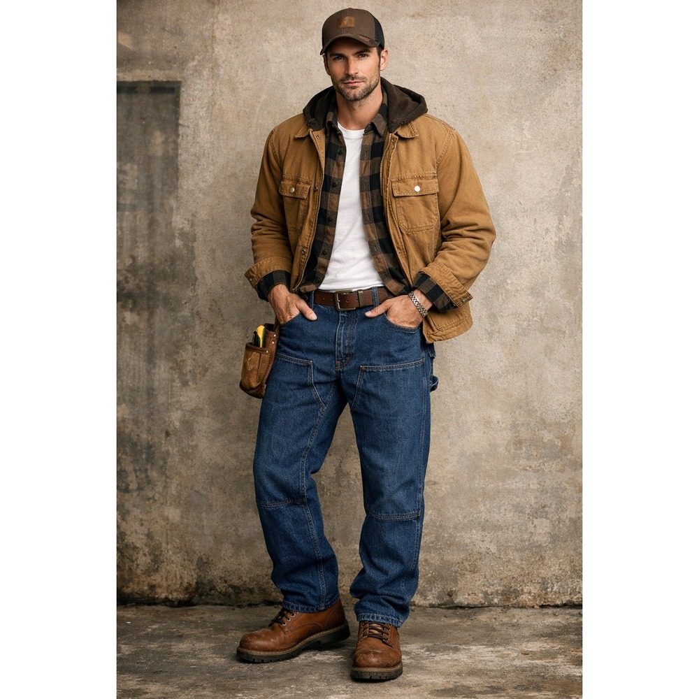 Key Carpenter Jeans Mens‎ 40x32 Blue Workwear Utility Gorpcore Grunge Streetwear